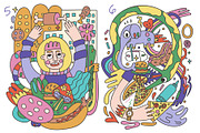 Fast Food Doodles. Vector and raster, a Food Illustration by Oliana Moroz (Thumbnail 8 of 25)