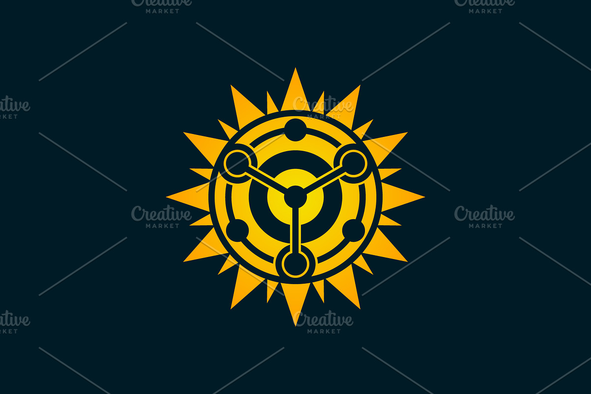 sun analytic data logo, a Branding & Logo Template by Rasagama Studio