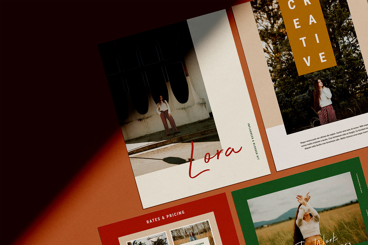 Keynote Blogger Media Kit: LORA, a Presentation Template by SheMadeStudio (Photo 4 of 4)