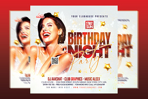 Birthday Night Party, a Flyer Template by MithilaCreation