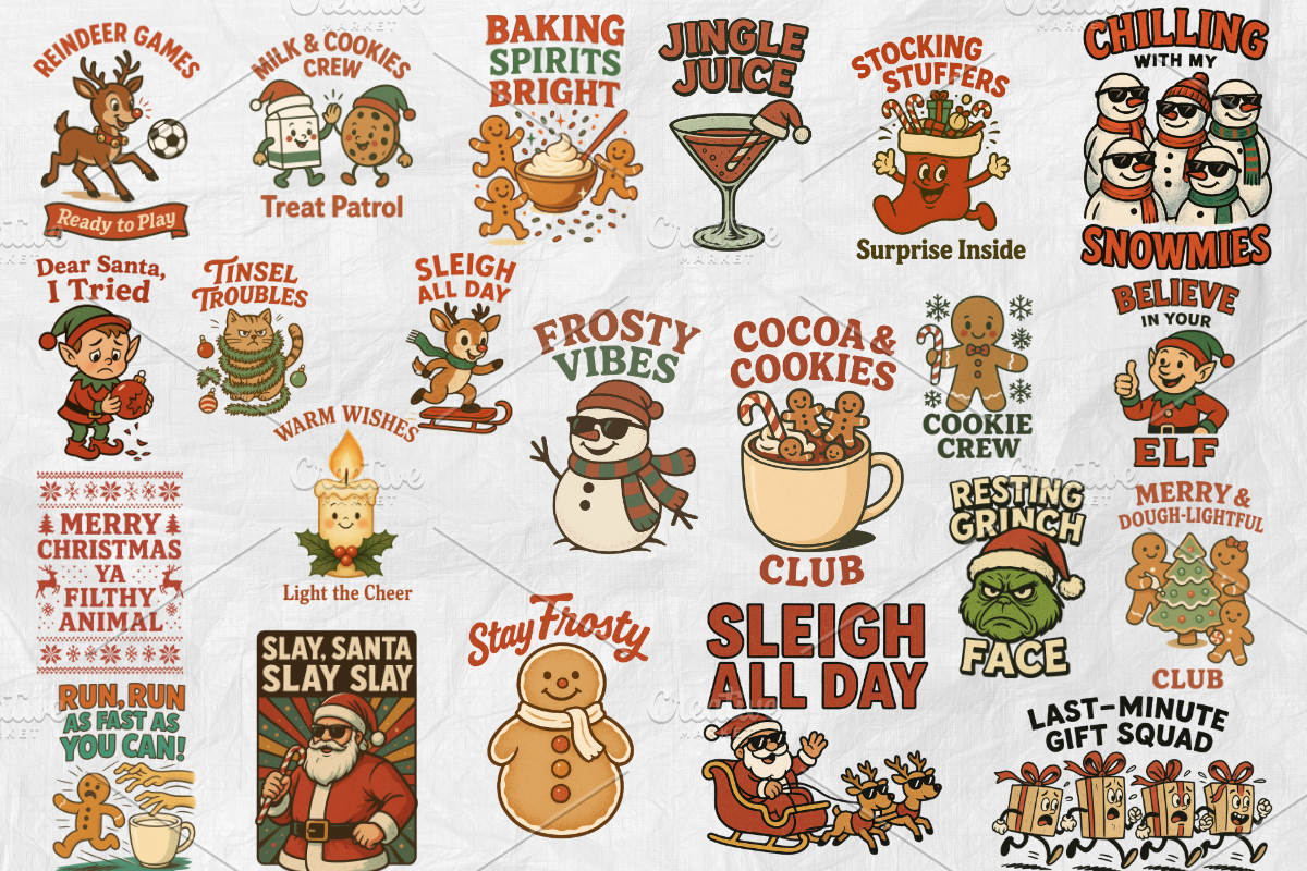 Mega Christmas Sublimation Bundle, a Seasonal Illustration by Smillyy Threads (Photo 4 of 18)