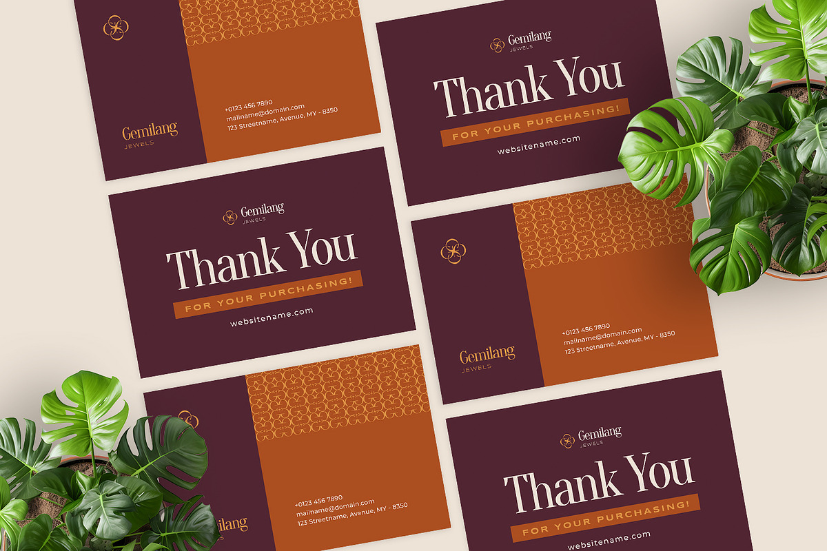 Gemilone - Thank You Card, a Print Template by Fannan Studio (Photo 2 of 3)