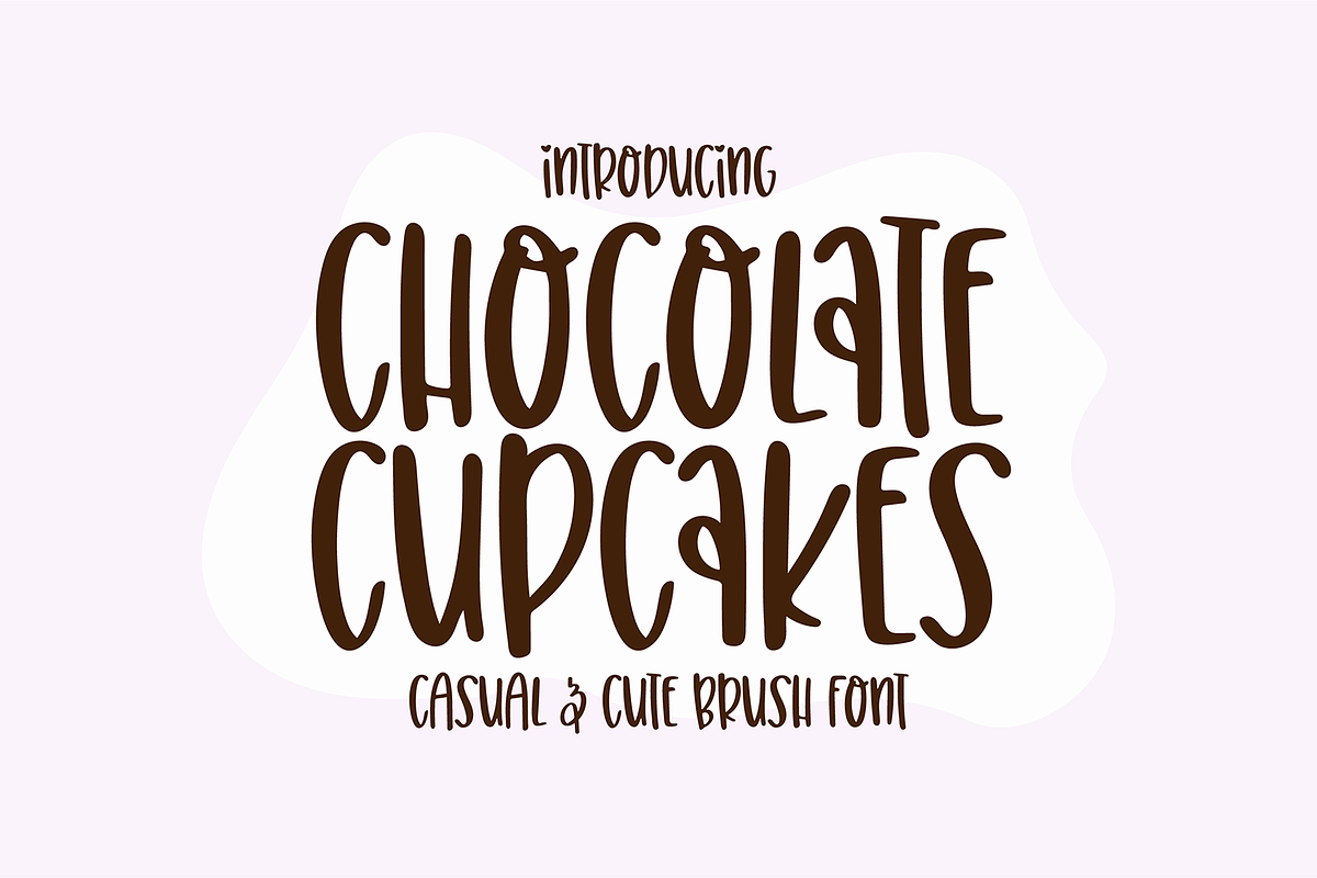 CHOCOLATE CUPCAKES Brush Font, a Handwritten Font by Blush Font Co. (Photo 1 of 2)