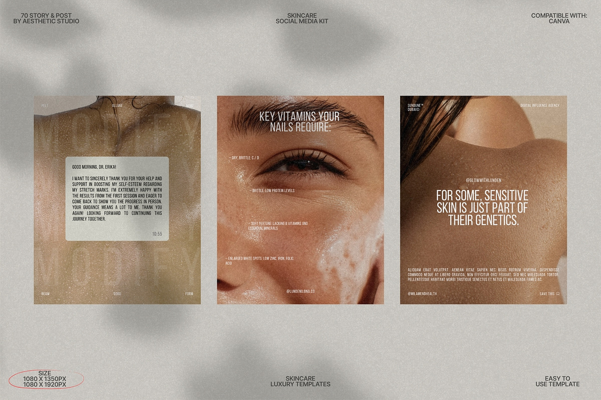 Clean Beauty Story & Post Canva preview 8