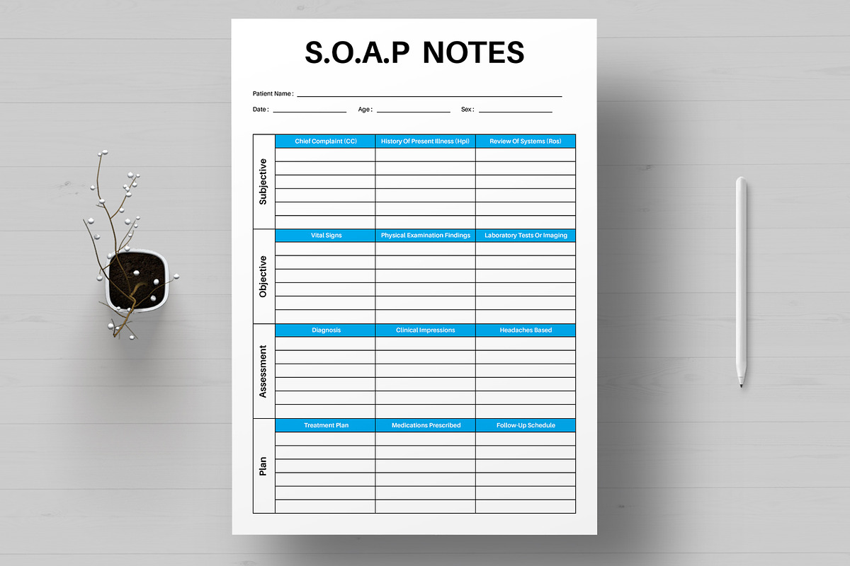 Soap Notes Template, a Stationery Template by MightyDesign (Photo 1 of 8)