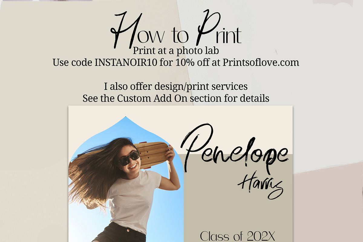Arched Grad Party Card Template, a Card Template by InstaNoirDesigns (Photo 5 of 9)