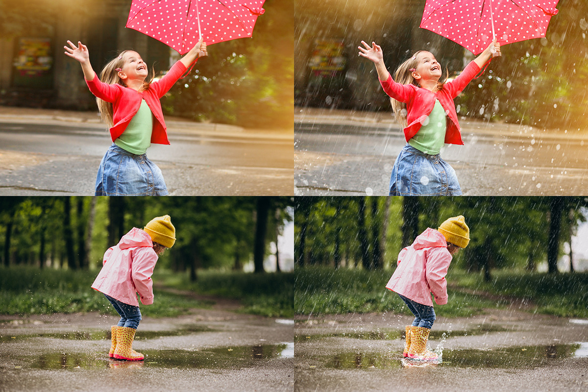 Realistic Rain Overlays, an Object Graphic by DreamyOverlay (Photo 2 of 7)