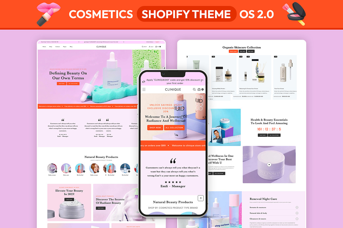 Beauty & Cosmetic | Shopify Theme, a Shopify Template by LogicGo Shopify Experts (Photo 1 of 5)