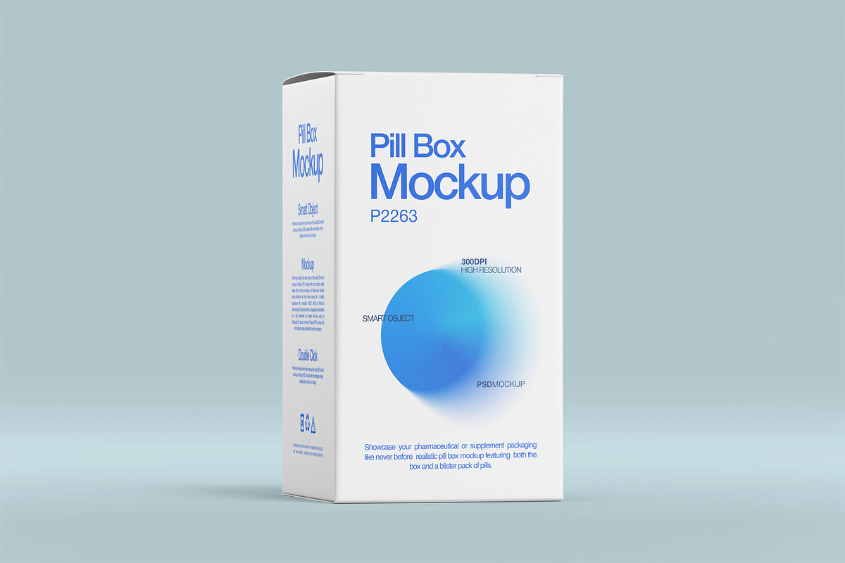 Pill Bottle and Box Packaging Mockup, a Packaging Mockup by Ram Studio LLC (Photo 4 of 13)