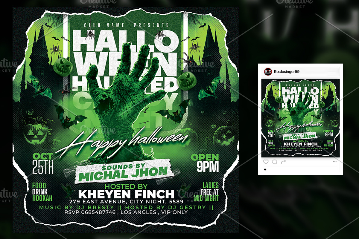 Halloween Flyer Template, a Flyer Template by RTXdesinger99 (Photo 3 of 3)