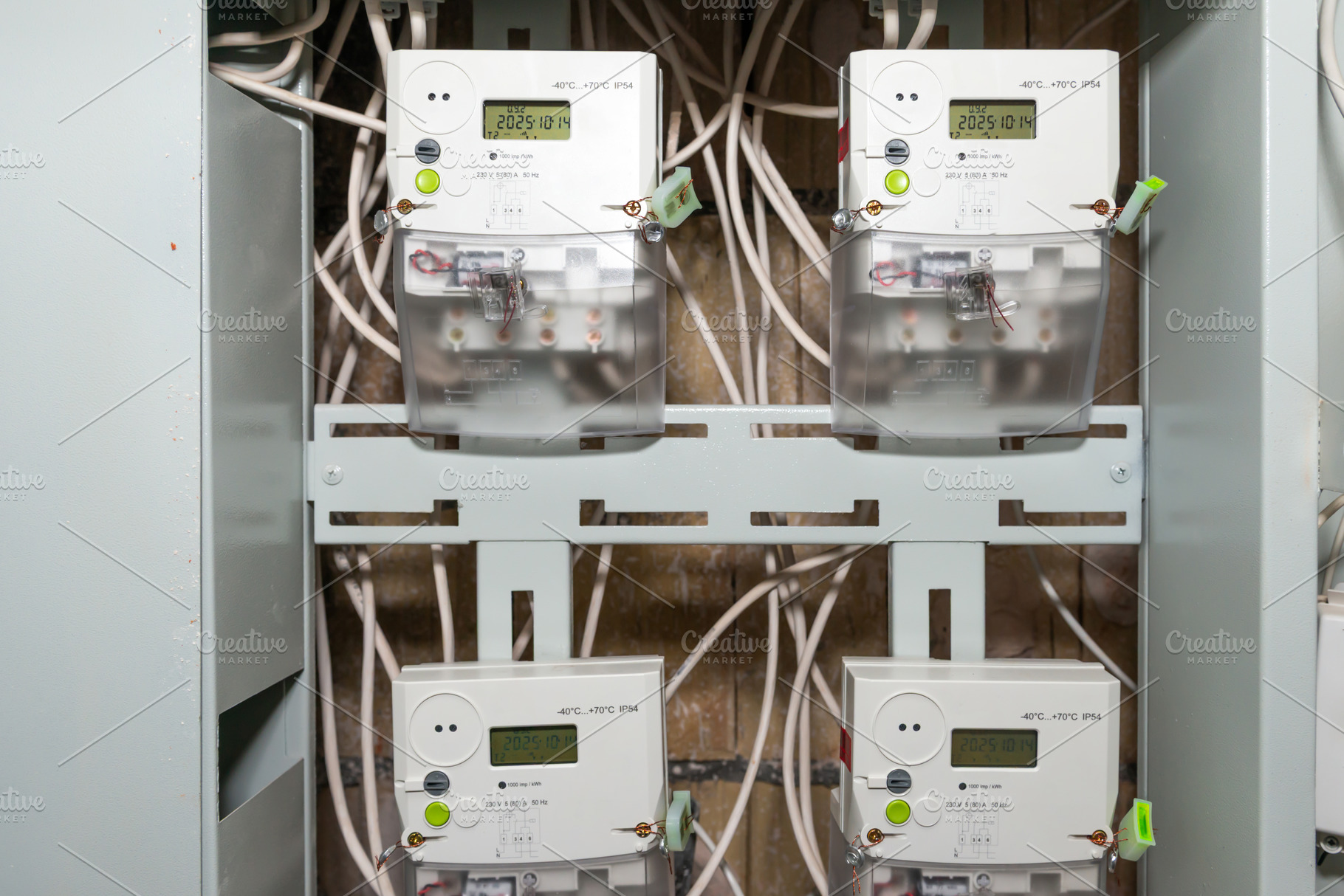 Electrical meters with electrical power cables, an Industrial Photo by Vapi