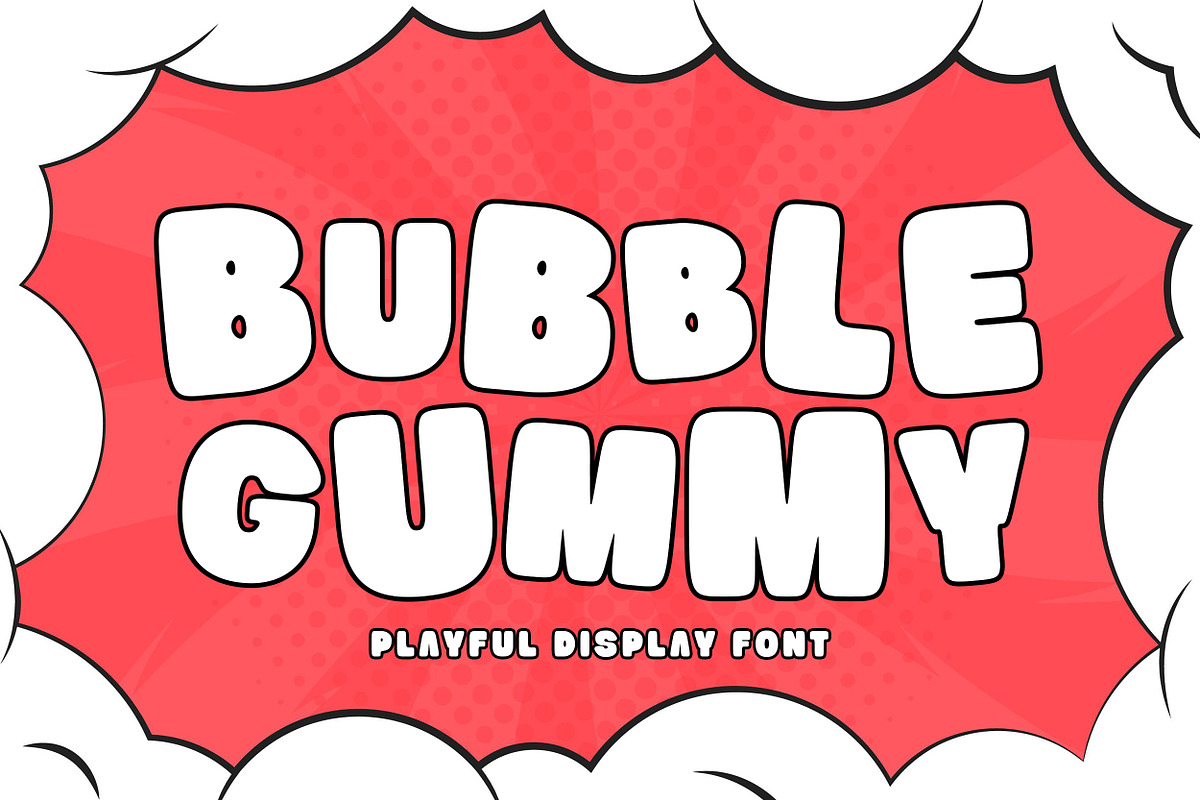 Bubble Gummy | Playful Display Font, a Sans Serif Font by Mahesans Co (Photo 10 of 10)