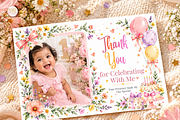 Birthday Photo Thank You Card Canva, a Marketing Template by KennedyStudio (Thumbnail 1 of 6)