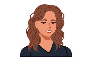 Woman with wavy medium length hair, a Person Illustration by Yayasya