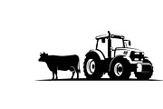 Rustic farm tractor and cow design, an Illustration by Amazin_art (Thumbnail 27 of 30)
