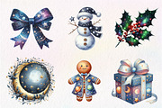 Celestial Christmas Clipart, an Illustration by CreationArt (Thumbnail 4 of 5)