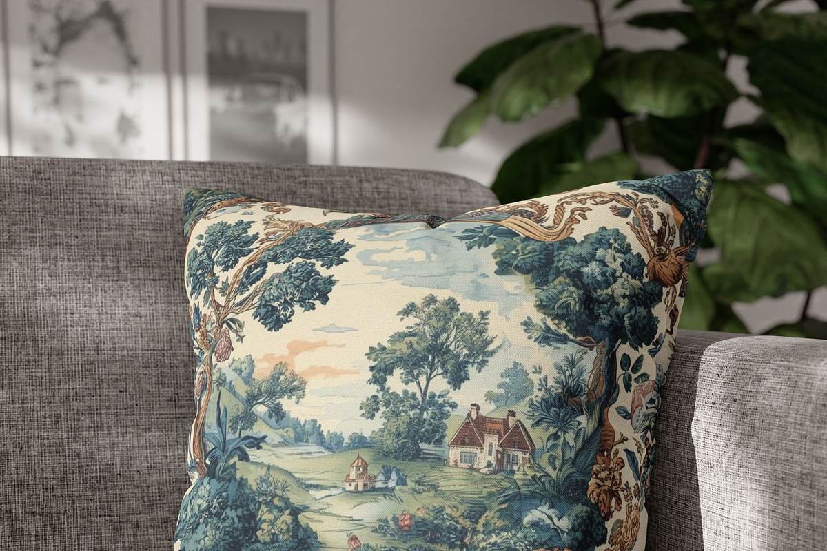 Colorful Toile de Jouy Pattern, a Pattern Graphic by elfy creative (Photo 2 of 3)