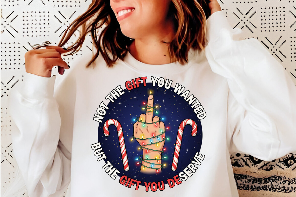 Funny Christmas Middle Finger Png, an Illustration by SinaCreation (Photo 3 of 7)