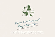 Christmas People: 50 Line Art, a Person Illustration by Veyla (Thumbnail 7 of 14)