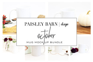 October Mug Mock Up Bundle