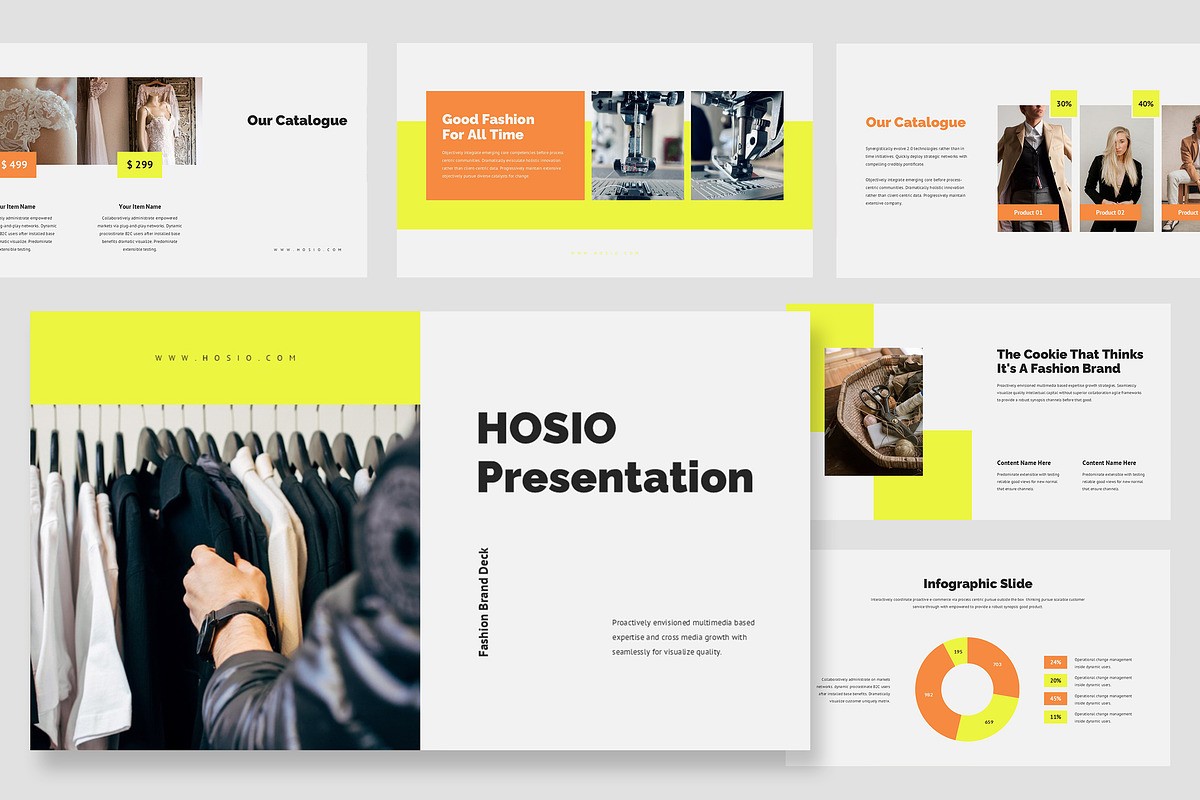 Hosio : Fashion Brand Google Slides, a Presentation Template by Punkl Camp (Photo 1 of 16)