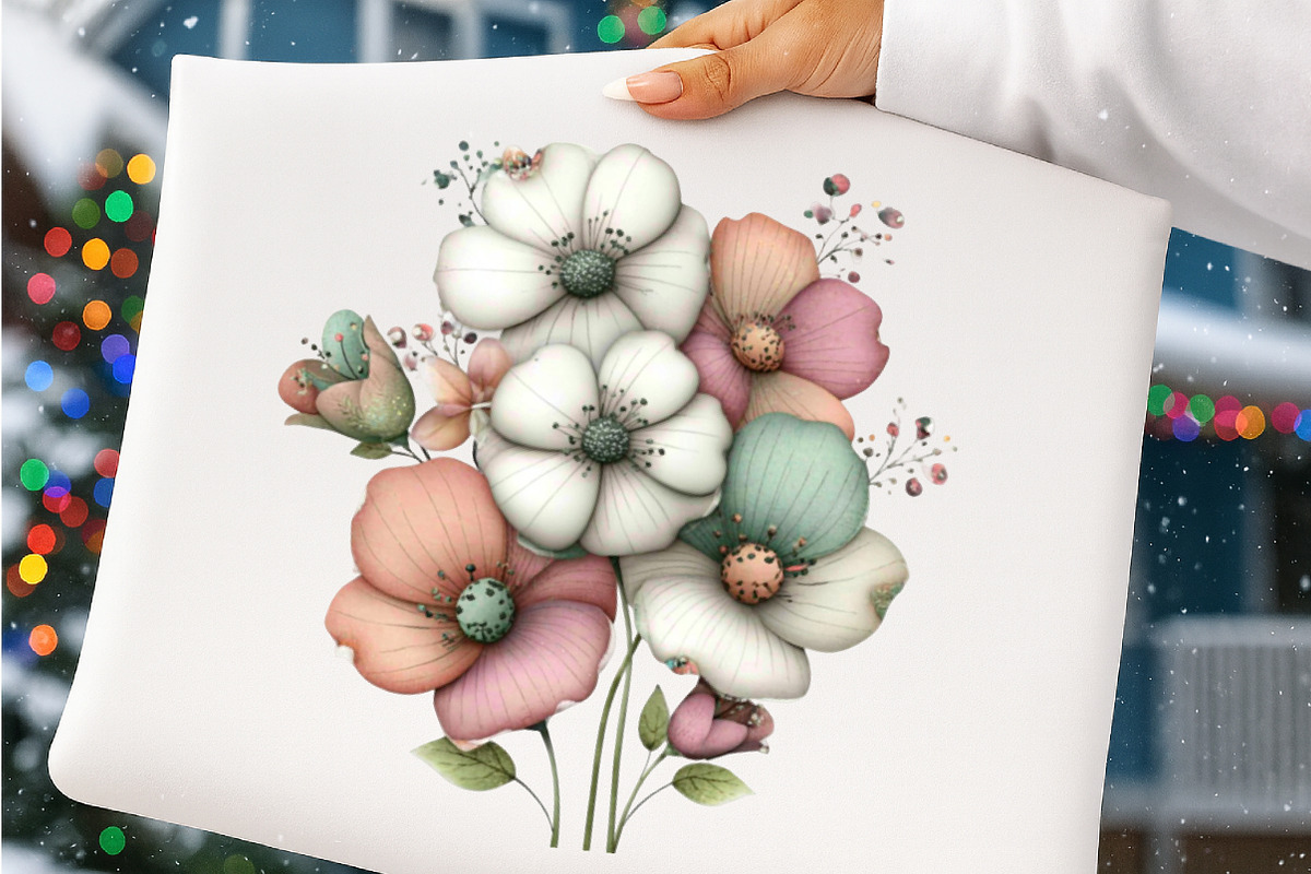 Whimsical spring flowers clipart, an Illustration by SinaCreation (Photo 9 of 11)