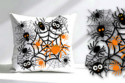 Halloween Web Weaving Party, a Seasonal Illustration by Sharon Schwalbe (Thumbnail 2 of 5)