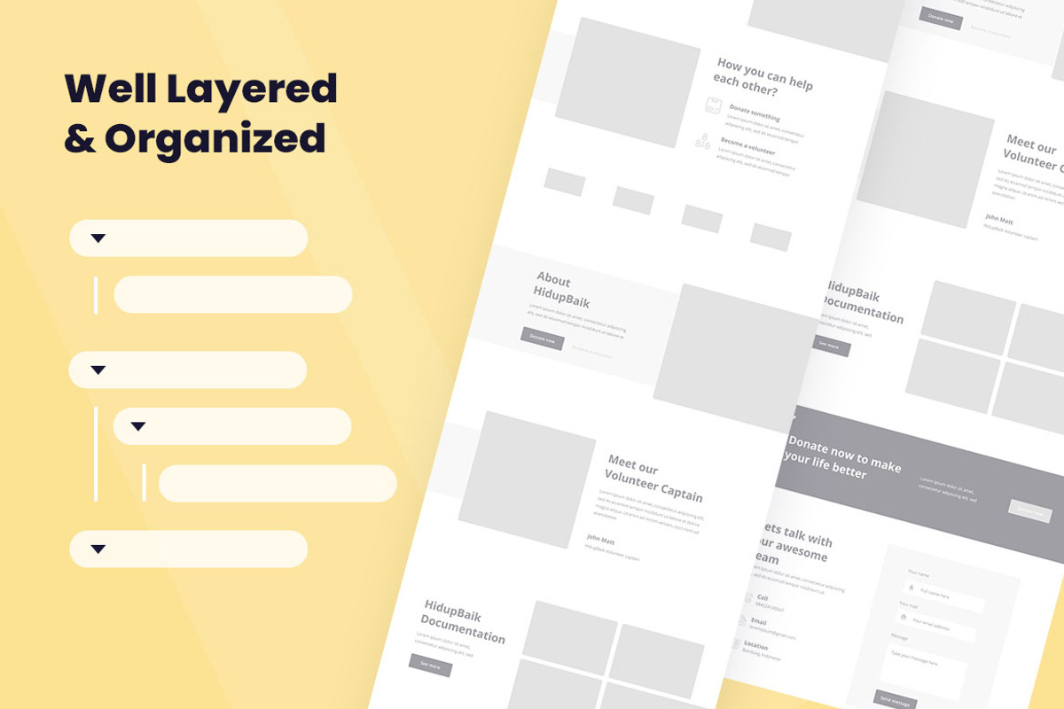 Charity Fundraising Wireframe, a Wireframe Template by INSPR STD (Photo 3 of 6)