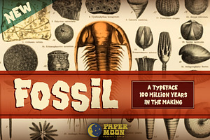 Fossil-Handmade Font & Bonus Posters