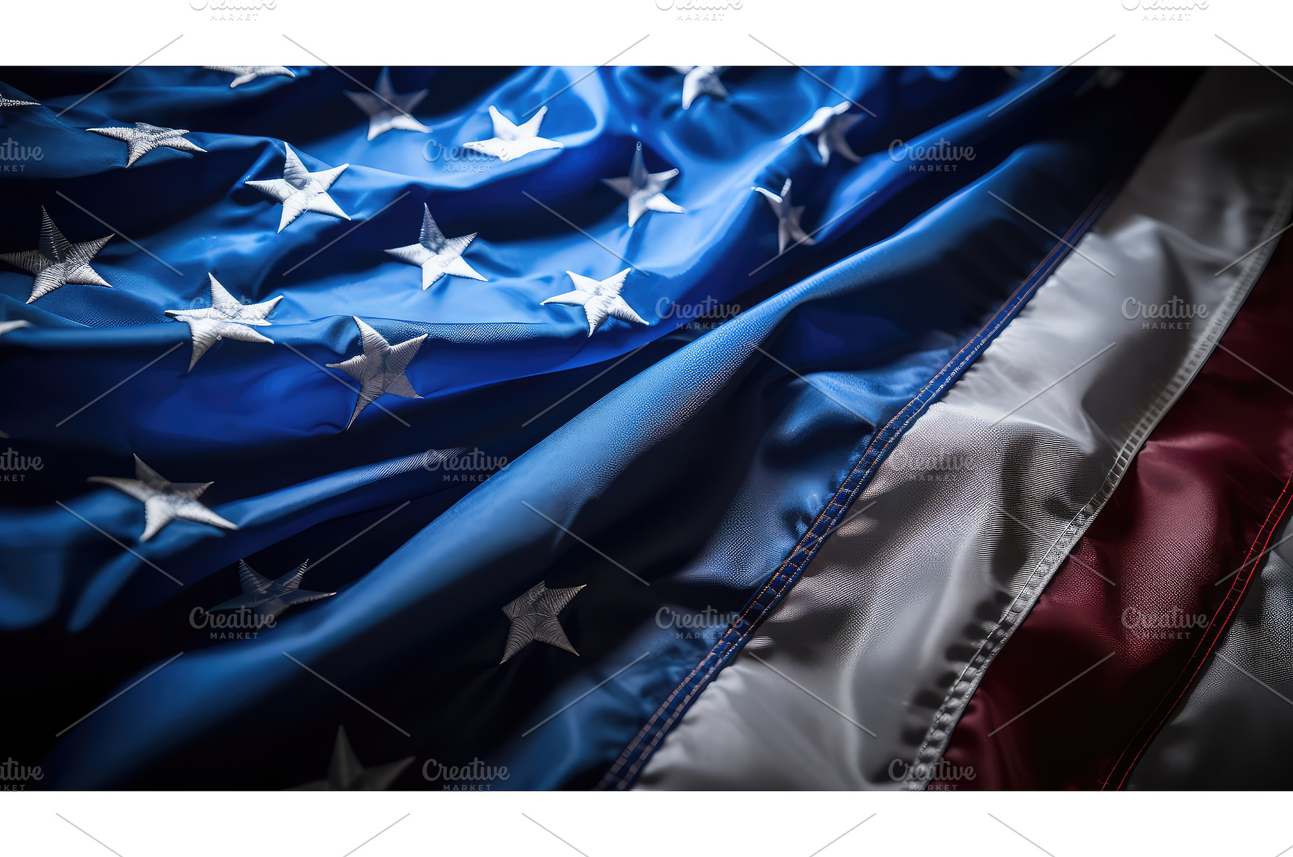 officers us flag blue line ai, a Technology Photo by pikepicture