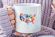 USA Map Puzzle 4th of July Clipart, an Illustration by DreamCafeArt (Thumbnail 5 of 7)