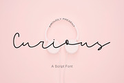 Curious - Script Font, a Script Font by Yuby Creative (Thumbnail 1 of 6)
