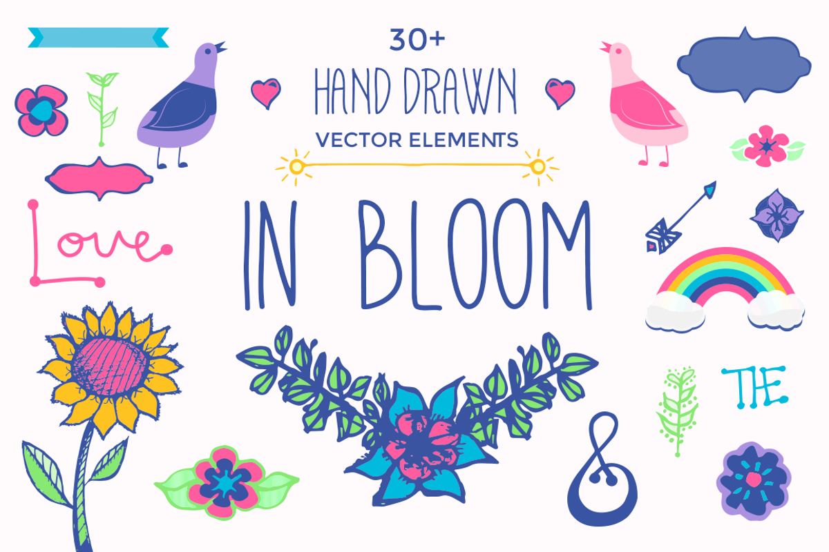 In Bloom: Vector Pack, an Object Graphic by Elvenmade Studio (Photo 1 of 2)