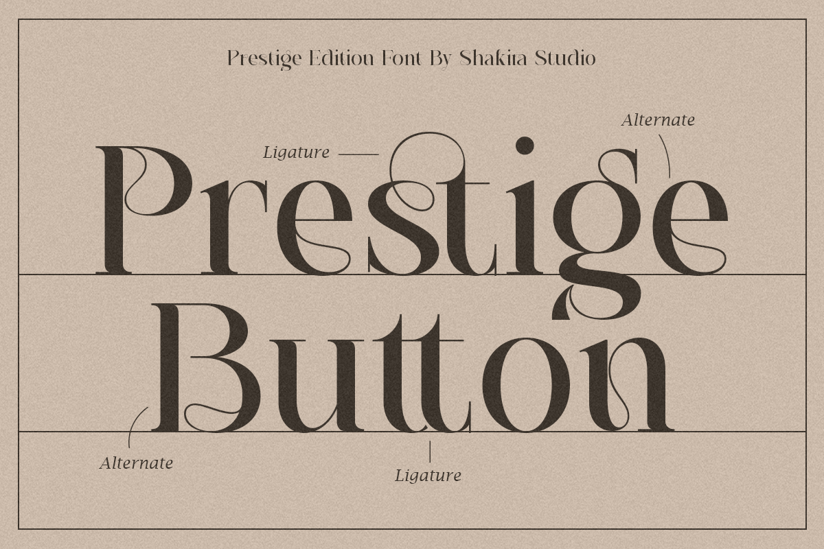 Prestige Edition - Elegant Typeface, a Serif Font by Shakira Studio (Photo 3 of 10)
