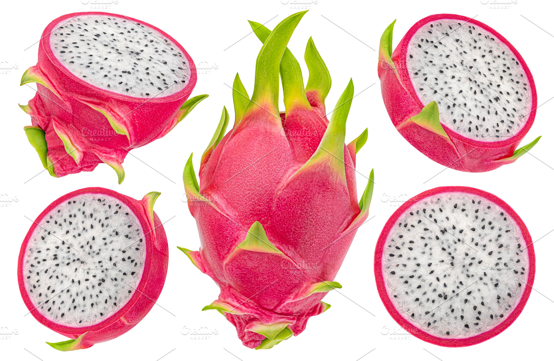 Dragon fruit isolated on white, a Food & Drink Photo by Max Lashcheuski