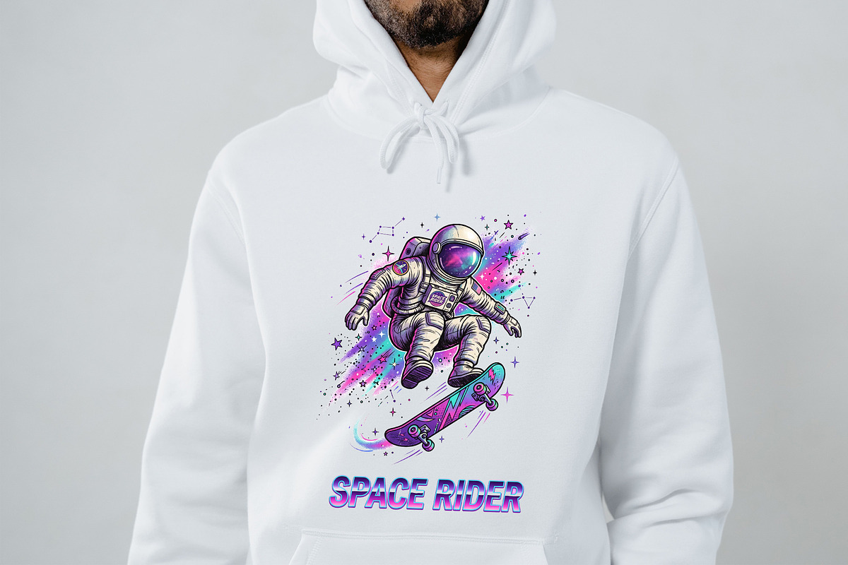 Cool Space Skater Astronaut Clipart, an Object Illustration by zahidhossainalif (Photo 2 of 3)