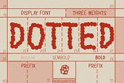 Dotted, a Font by Headquarters (Thumbnail 1 of 5)