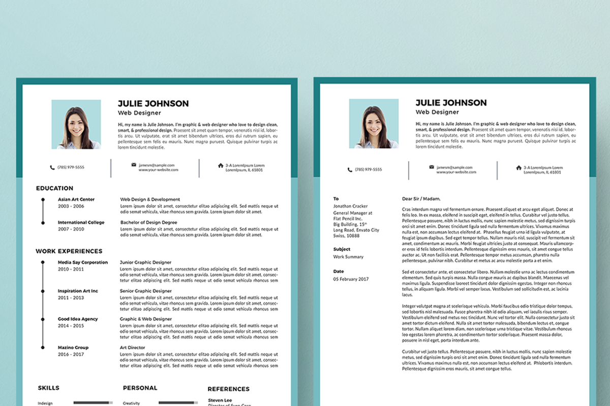 Vol.63 Resume & CV Template, a Resume Template by Hito Graphic (Photo 3 of 8)