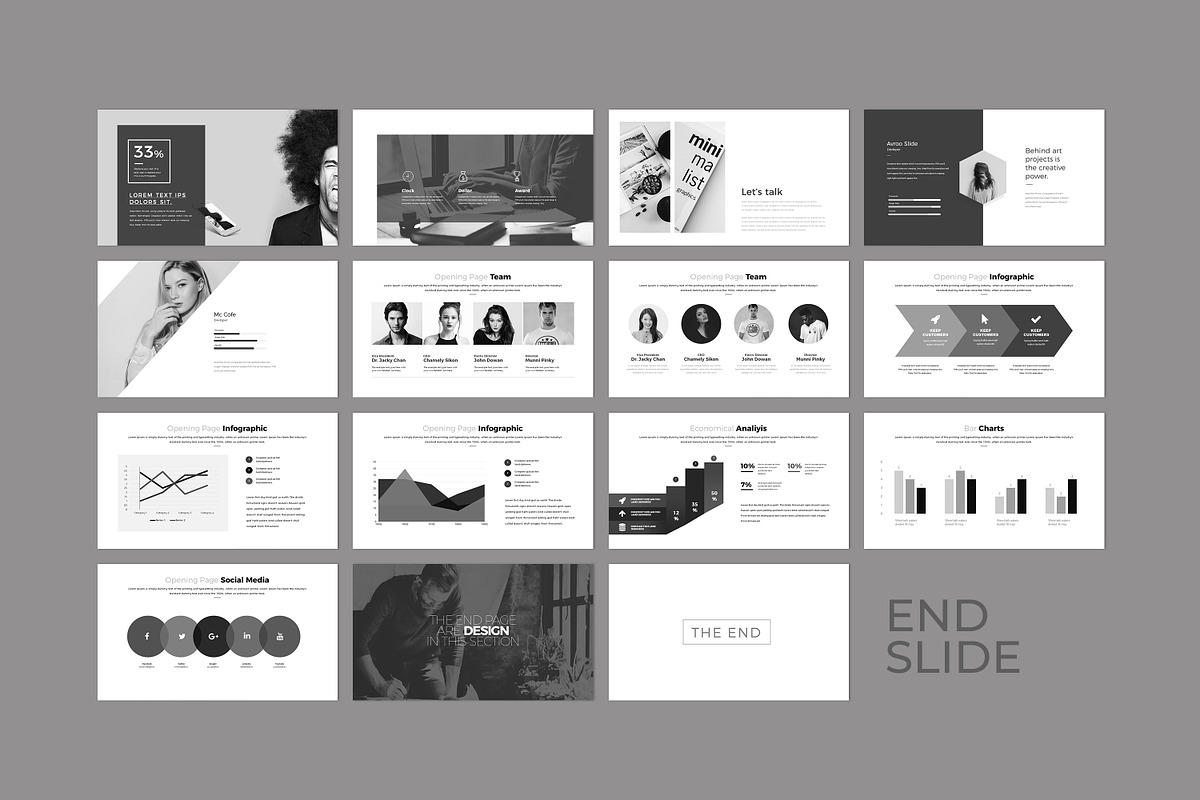 Black & White Minimal Presentation, a Presentation Template by evgenystudio (Photo 3 of 3)