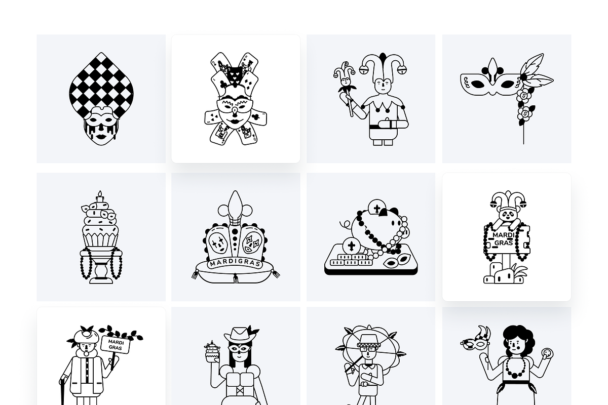 Animated Mardi Gras Icons, a Duotone Icon by Prosymbols (Photo 9 of 10)