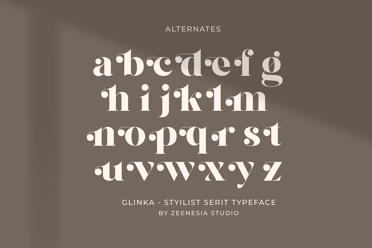 Glinka - A Stylist Serif Font, a Serif Font by zeenesia (Photo 22 of 25)