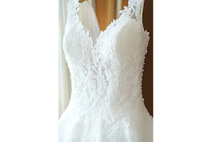 Elegant wedding gown with lace, a Beauty & Fashion Photo by Lermont51