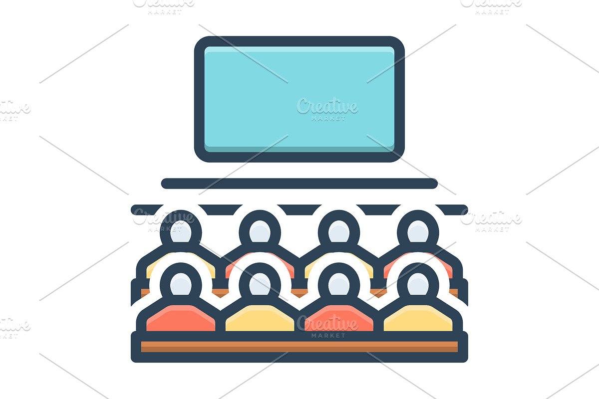 Audience spectator color icon, a Duotone Icon by Creative priyanka