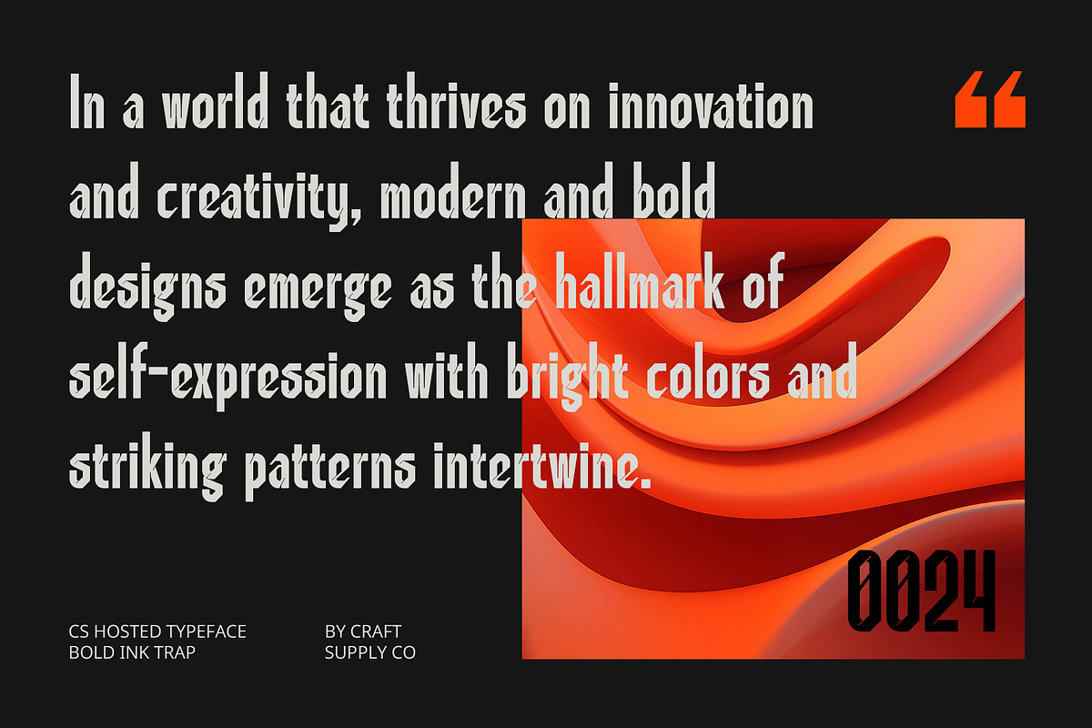 CS Hosted – Inktrap Font, a Sans Serif Font by Craft Supply Co. (Photo 5 of 8)