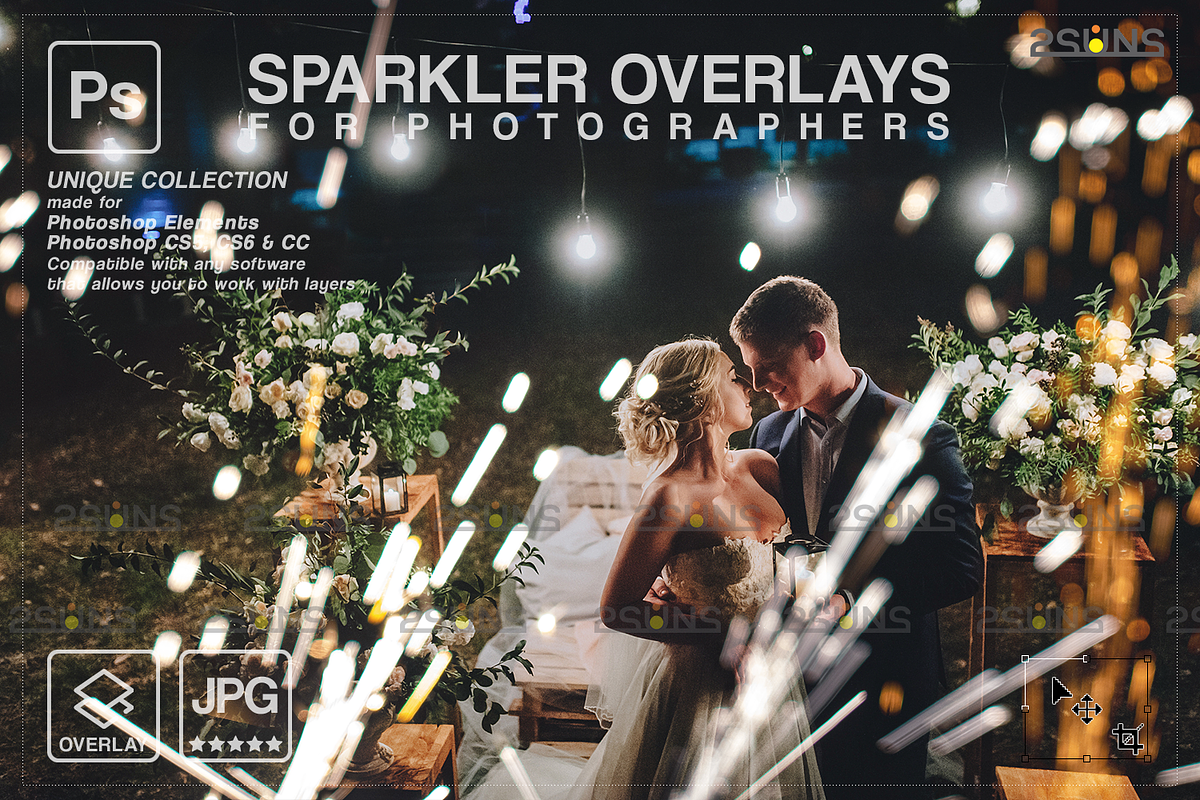 Wedding sparklers, photoshop overlay, an Object Graphic by 2SUNS (Photo 1 of 9)