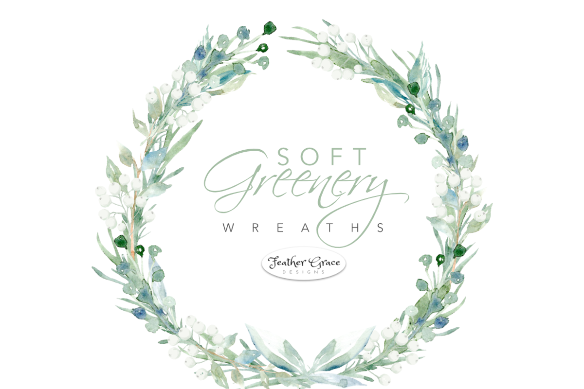 Watercolor Greenery & Wreaths, an Illustration by Feather Grace Designs (Photo 9 of 11)
