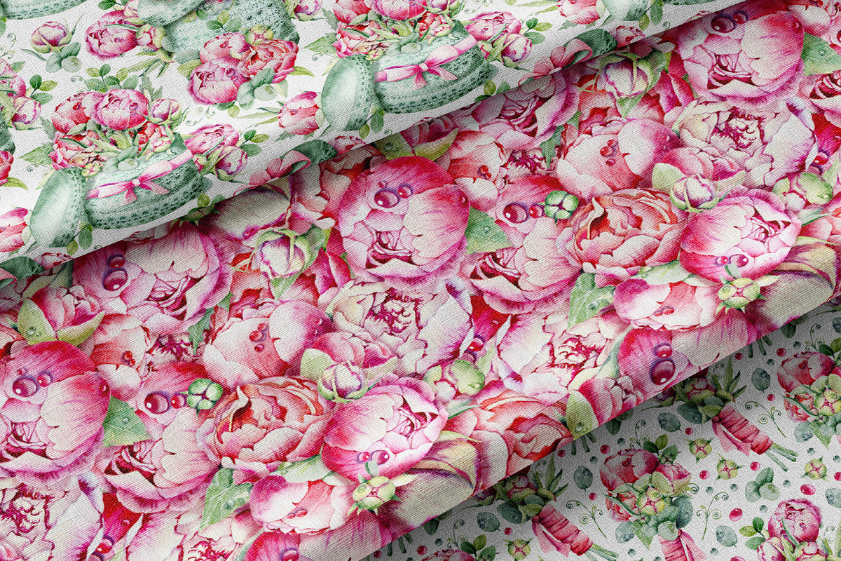 Peonies, floral digital paper, a Pattern Graphic by Artmanata (Photo 4 of 10)