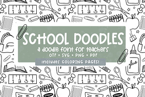 School Doodles Font Hand Drawn