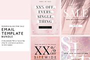 Blush Sale Email Marketing Template, an Email Template by KikiBunnyCreative (Thumbnail 1 of 7)