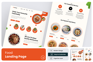 Bohofood- Food Landing Page, a Landing Page Template by Annora Studio